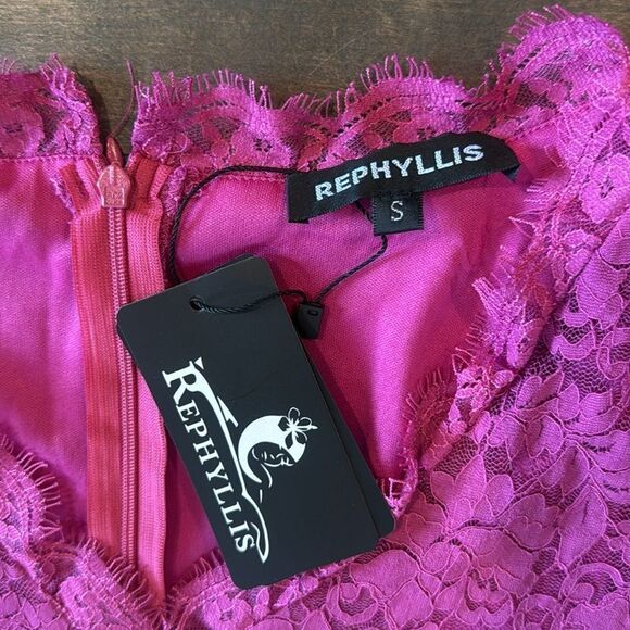 REPHYLLIS V Neck Lace Vintage Formal Bridesmaid Wedding Long Dress - Picture 6 of 10